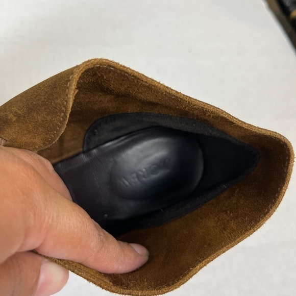 J.CREW Italian leather Lagenlook Suede Leather Platform Wedge Ankle Brown 10 - Picture 9 of 10